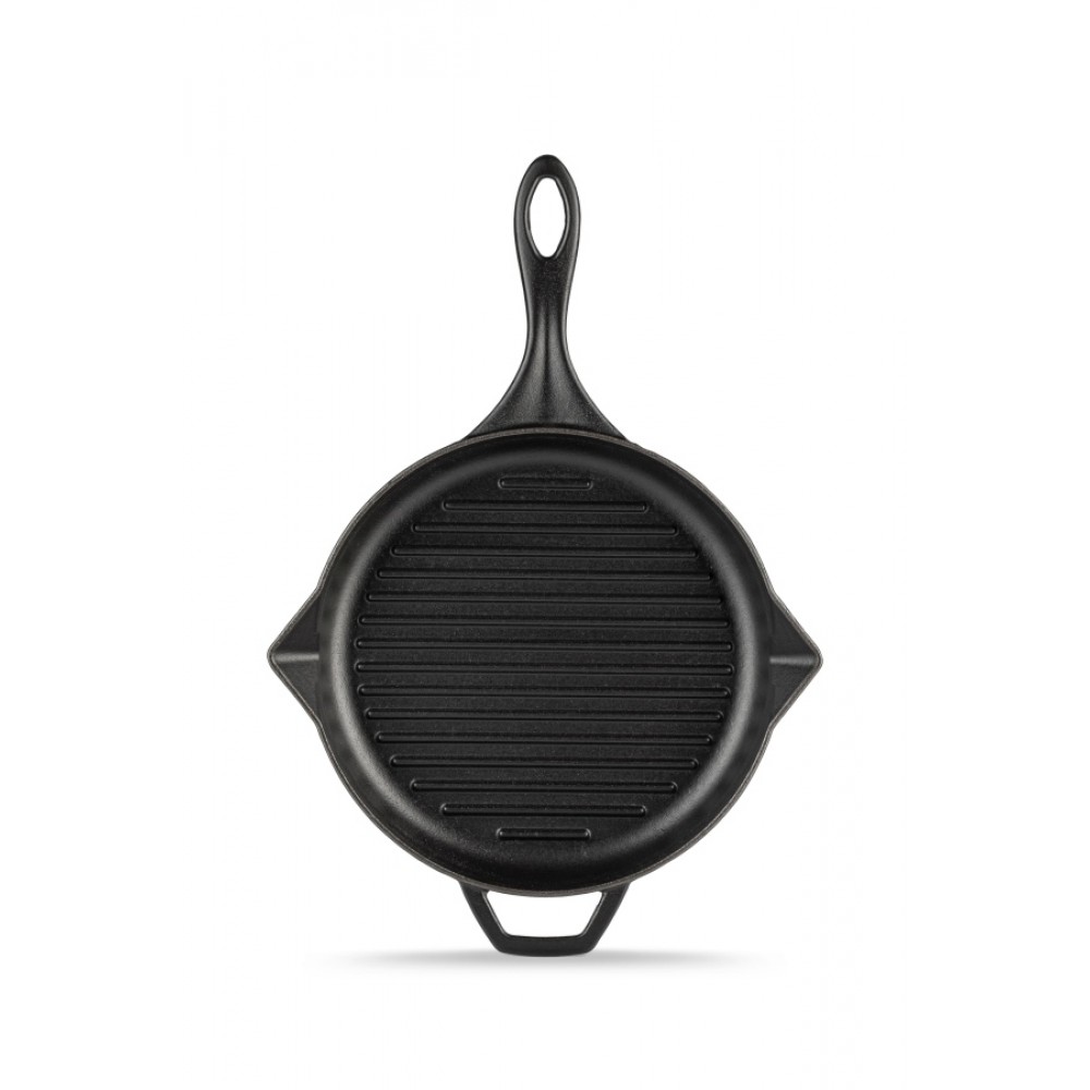 Emajlová liatinová panvica na grilovanie Hosse, Black Onyx, Ф24cm | Liatinová panvica na grilovanie | Liatinová panvica |