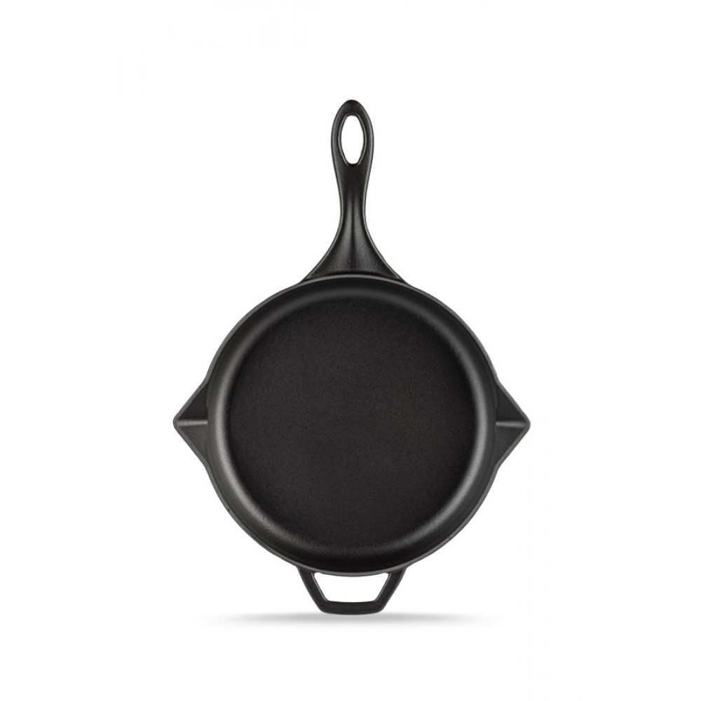 Emajlová liatinová panvica Hosse, Black Onyx, Ф24cm | Plochá liatinová panvica | Liatinová panvica |