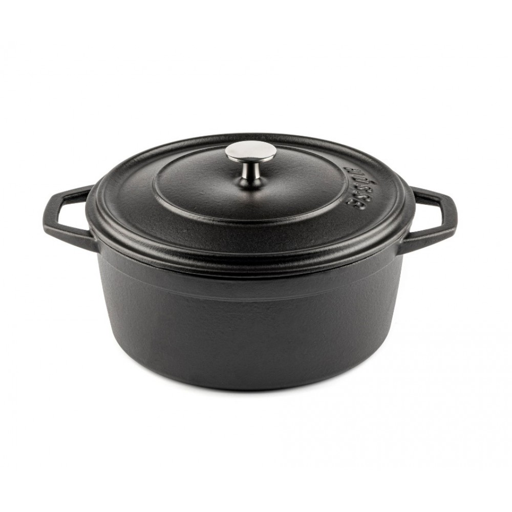 Hlboký liatinový hrniec Hosse, Black Onyx, Ф24