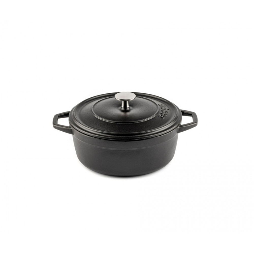 Hlboký liatinový hrniec Hosse, Black Onyx, Ф12