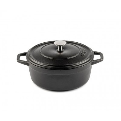 Hlboký liatinový hrniec Hosse, Black Onyx, Ф20 - Liatinový hrniec