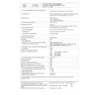 Krbové kachle Prity K2 GT, 8,1 kW - Prity