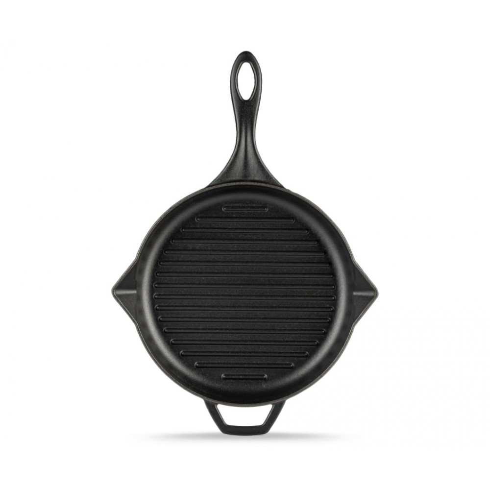 Emajlová liatinová panvica na grilovanie, Black Onyx, Ф28cm | Liatinová panvica na grilovanie | Liatinová panvica |