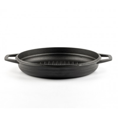 Emajlová liatinová panvica na grilovanie Hosse, Black Onyx, Ф22cm - Plochá liatinová panvica