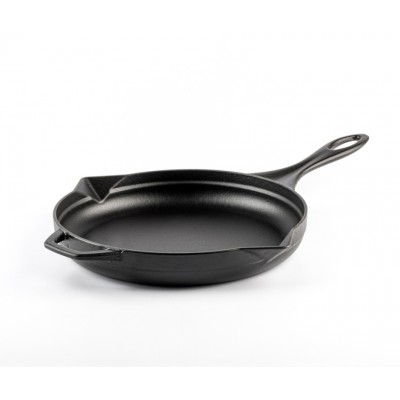 Emajlová liatinová panvica Hosse, Black Onyx, Ф24cm - Plochá liatinová panvica