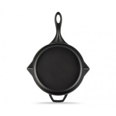 Emajlová liatinová panvica Hosse, Black Onyx, Ф28cm - Plochá liatinová panvica