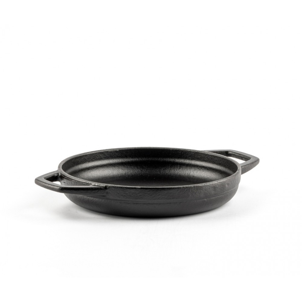 Emajlová liatinová panvica s dvoma rukoväťami Hosse, Black Onyx, Ф16cm