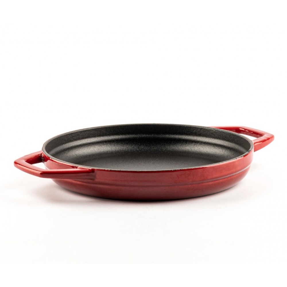 Emajlová liatinová panvica s dvoma rukoväťami Hosse, Rubin, Ф22cm