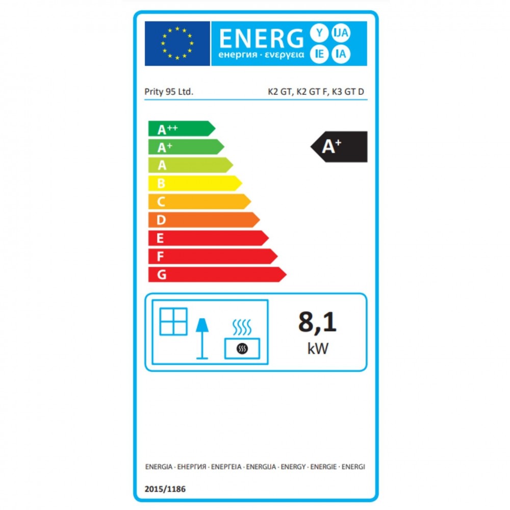 Krbové kachle na drevo Prity K3 GT D, 8,1 kW | Wood Burning Stoves |  |