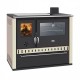 Sporák na drevo Prity GT, s rúrou z nehrdzavejúcej ocele, sklokeramickou varnou doskou a zásuvkou, 15 kW | Wood Burning Stoves |  |