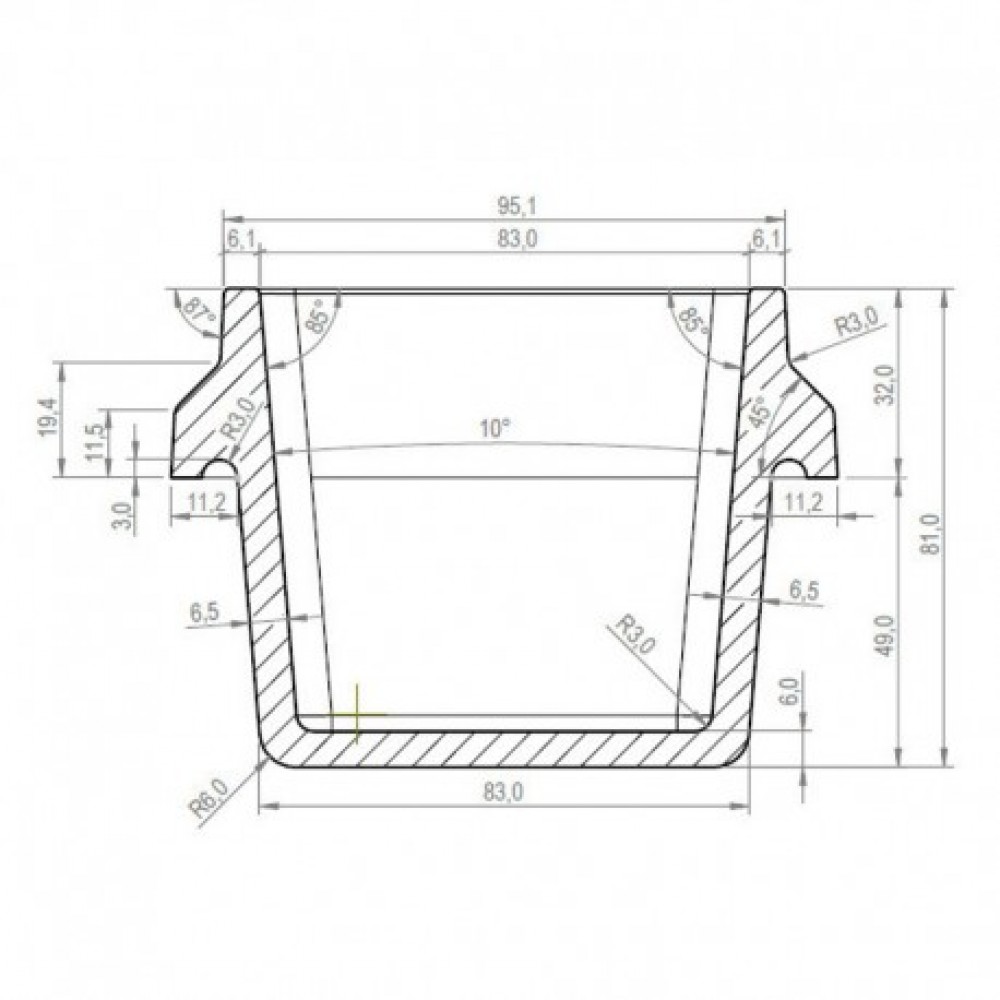 Liatinový hrniec na pelety Arce a iné, 95 x 70 mm |  |  |