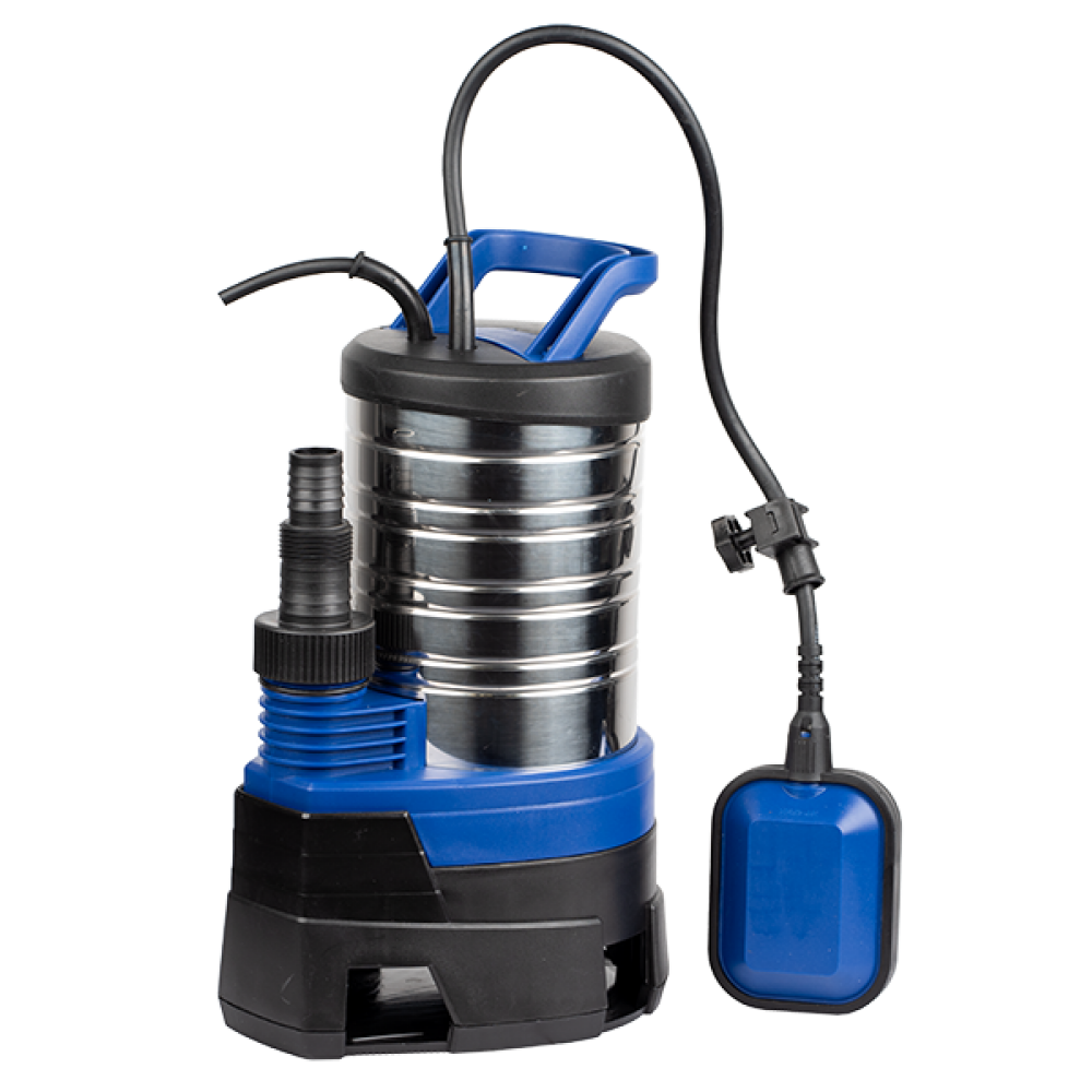 Odvodňovacie čerpadlo na znečistenú vodu Gmax s externým plavákom a krytom z nehrdzavejúcej ocele – prietok 13,5 m³/h, výkon 0,75 kW, dopravná výška 8 m