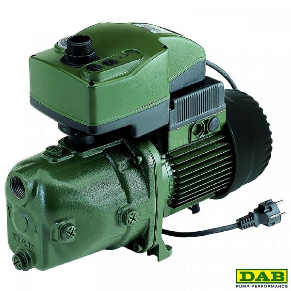 Hydrofór s elektronickým tlakovým spínačom DAB ACTIVE J 82 M, výtlačná výška 47 m, prietok 3,6 m³/h, výkon 850 W |  |  |
