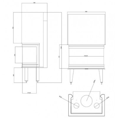 Krbova vlozka Balkan Energy ATS AIR PANORAMA 800, 16.04kW - Krby