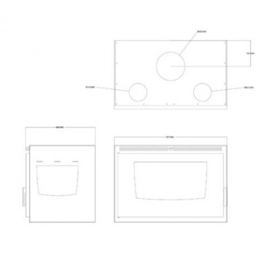 Krbova vlozka Balkan Energy ATS INSERT CORNER AIR 800, s ventilátorom a vzduchové kanály, správne, 13.73kW - Krby