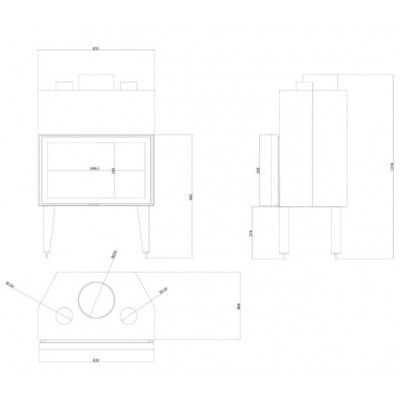 Krbova vlozka Balkan Energy ATS STABLE AIR 800, s vzduchové kanály, 15.95kW - Krby