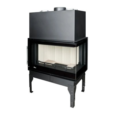 Krbová vložka UNIFLAM 760 EVO PBS s rozvodmi vzduchu a prívodom vzduchu, ohnuté sklo, pravá strana, 10 kW - Krby