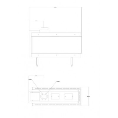 Plynový krb Balkan Energy GAS 3SIDE 100, 8.2kW - 10.2kW - Krby