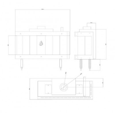 Plynový krb Balkan Energy GAS CORNER 100, 10.2kW - Krby