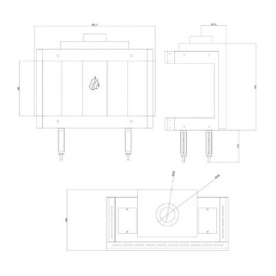 Plynový krb Balkan Energy GAS PANORAMA 70, 7.8kW - Krby