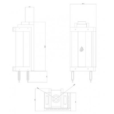 Plynový krb Balkan Energy GAS STANDING CORNER, 3.9kW - 6.0kW - Krby