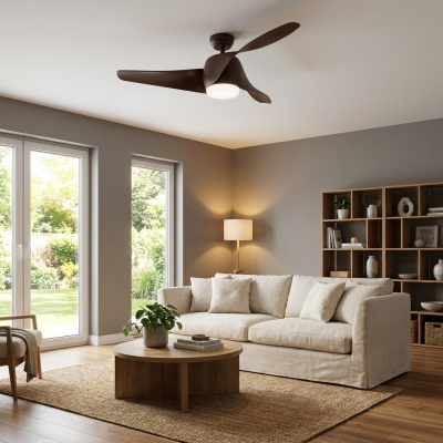 Stropny ventilator s LED osvetlením a diaľkovým ovládaním Balkan Energy FANKVBR60G, Ф132, DC40W - Ventilátory