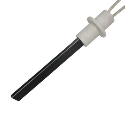 Zapaľovač / rezistor s čiernym kremenným kryštálom pre peletové kachle Ravelli, Moretti Design, Karmek One, BURNiT a iné, celková dĺžka 127mm, 400W - Diely pre peletové kachle