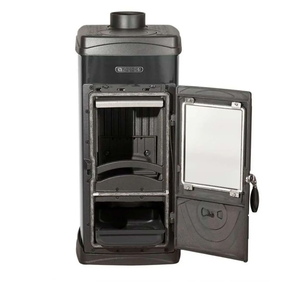 Talianske liatinové krbové kachle / piecka na drevo La Nordica Super Junior, čierna, 5.7kW | Kachle na drevo / Piecky na drevo | Krbové kachle |