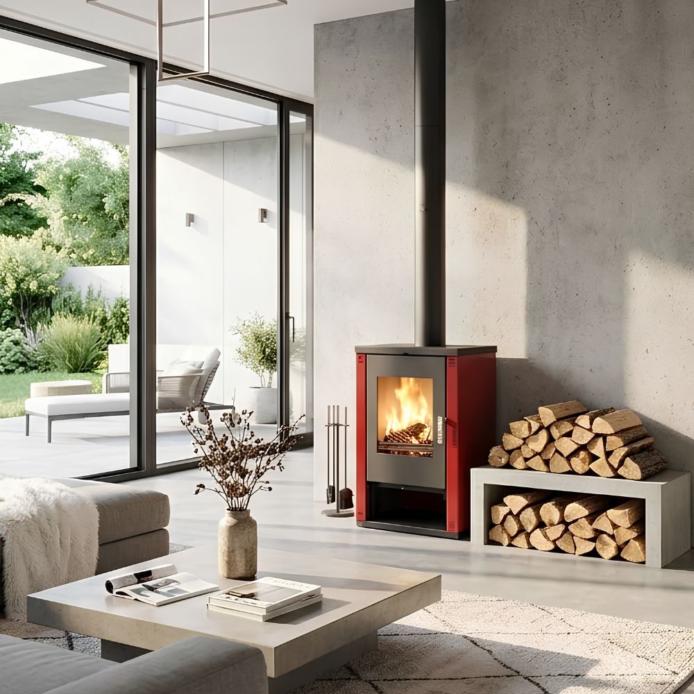 Kachle / Piecka na drevo Verso Lheia Bordeaux, 7.5 kW | Kachle na drevo / Piecky na drevo | Krbové kachle |
