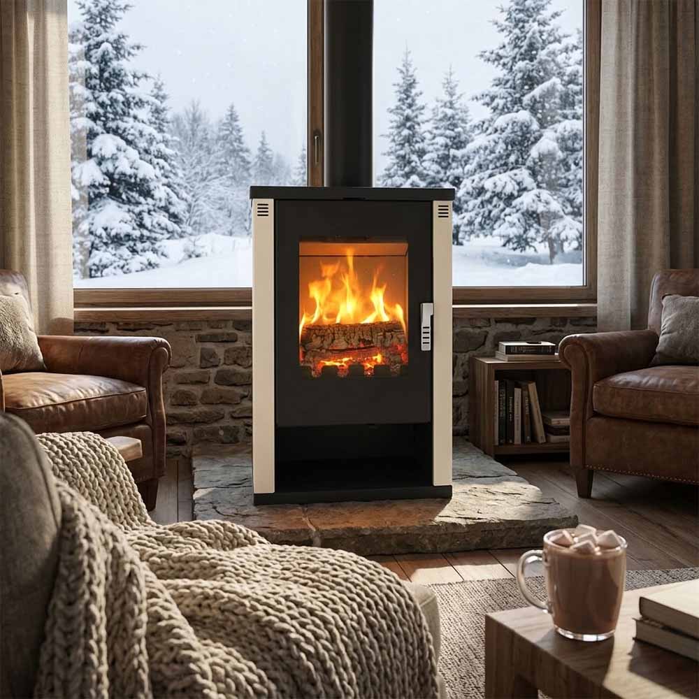 Kachle / Piecka na drevo Verso Lheia Ivory, 7.5 kW | Kachle na drevo / Piecky na drevo | Krbové kachle |