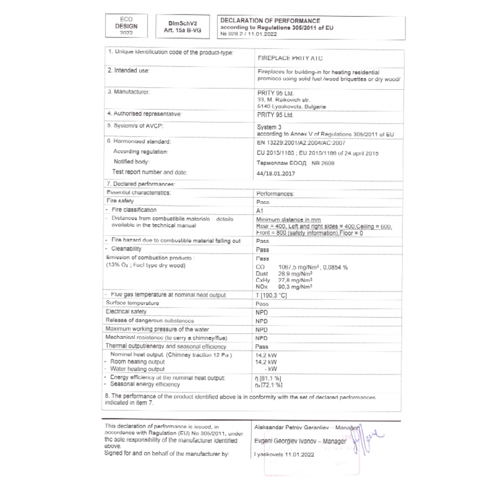 Krbova vlozka Prity ATC, liatinový, 14.2kW | Krby na drevo | Krby |