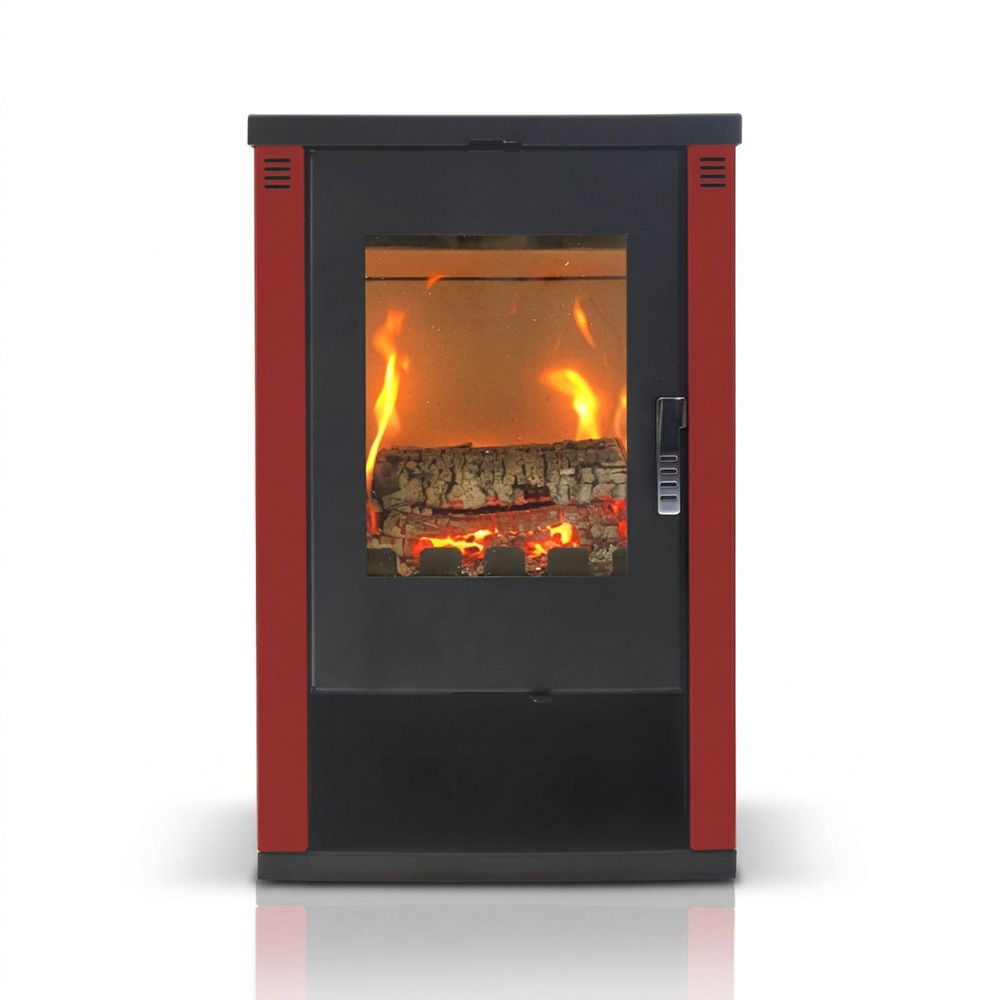 Kachle / Piecka na drevo Verso Theia, Bordeaux, 9kW | Kachle na drevo / Piecky na drevo | Krbové kachle |