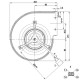 Radiálny ventilátor EBM pre peletové kachle Edilkamin, Karmek One, Iní, prietok 590 m³/h | Ventilátory a dúchadlá | Diely pre peletové kachle |