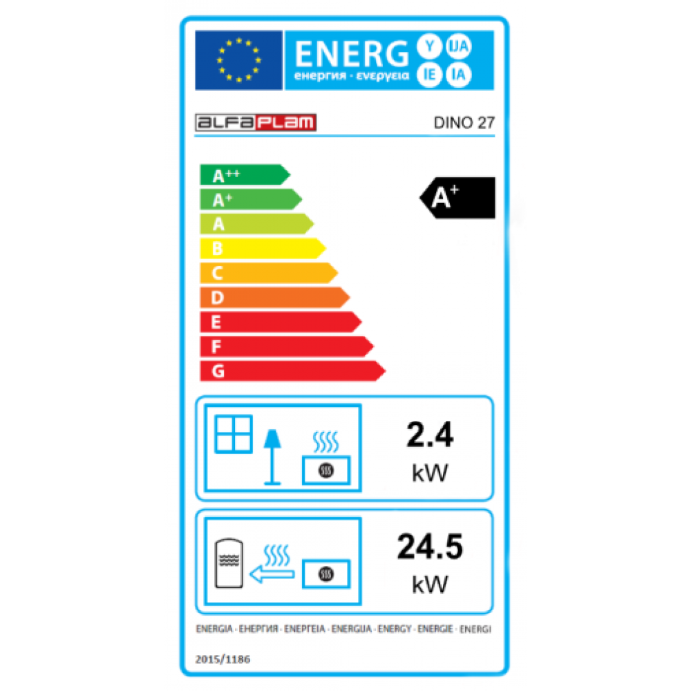 Teplovodné peletové kachle Alfa Plam Dino 27, Hnedá, 27 kW | Teplovodné peletové kachle | Peletové kachle / Pece na pelety |