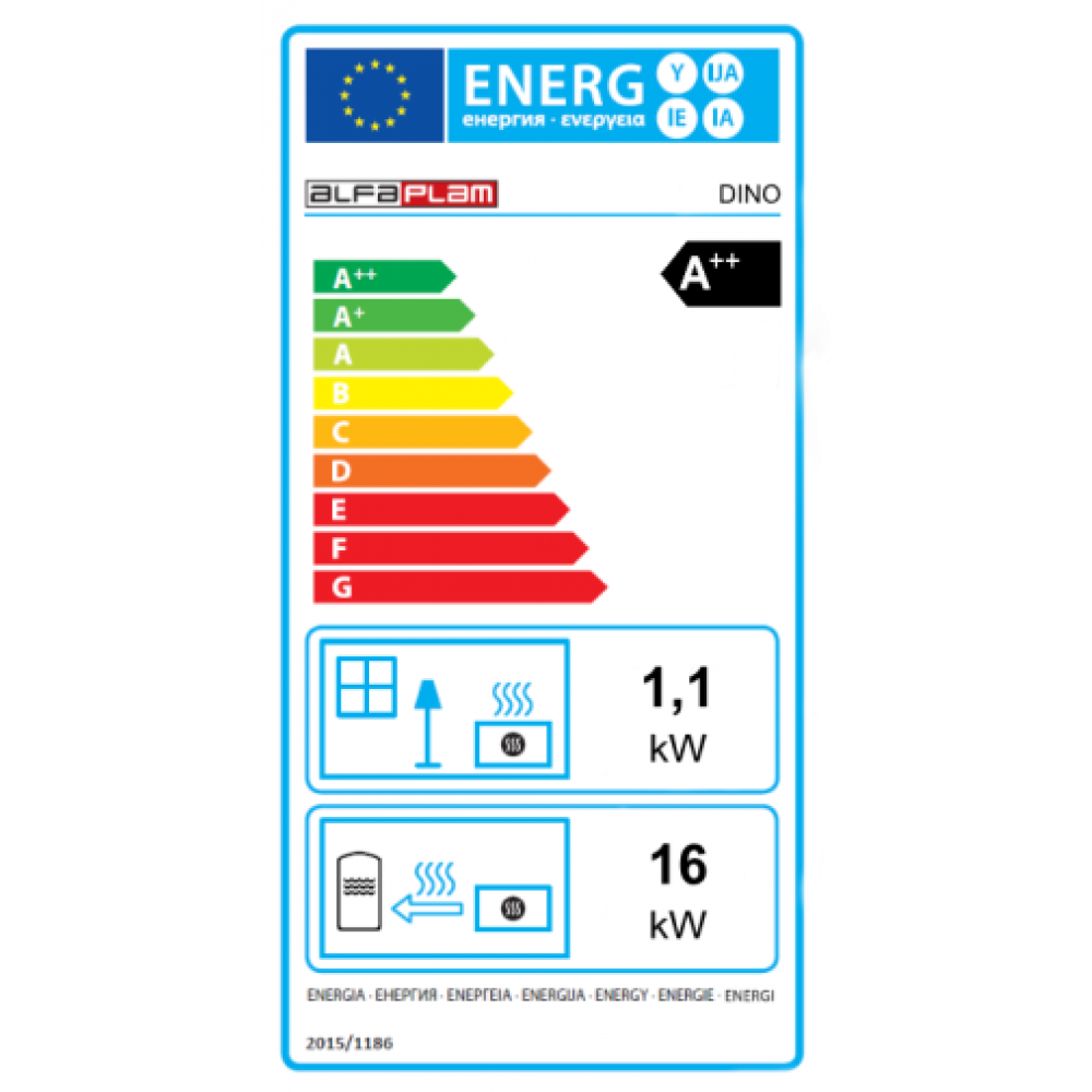 Teplovodné peletové kachle Alfa Plam Dino, Hnedá, 17 kW | Teplovodné peletové kachle | Peletové kachle / Pece na pelety |