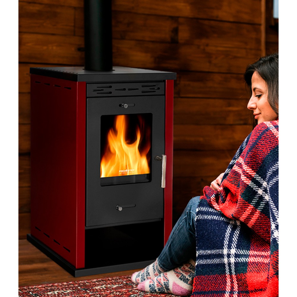 Kachle / Piecka na drevo Prometey EKO 3 Bordeaux, 8.5 kW | Kachle na drevo / Piecky na drevo | Krbové kachle |