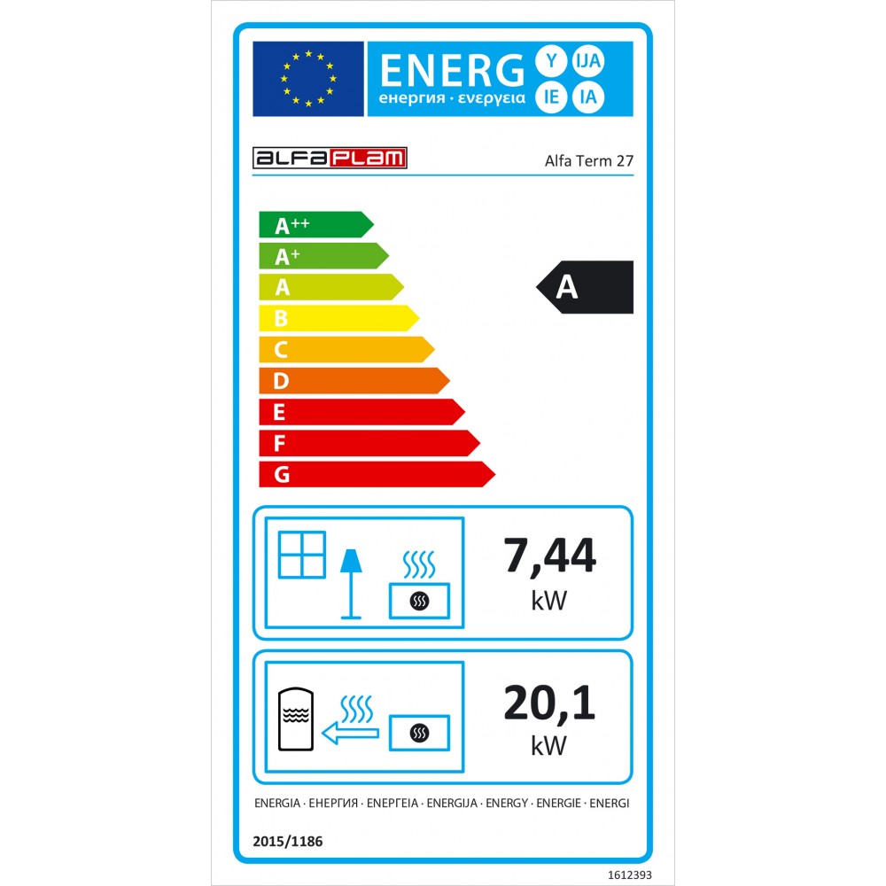 Sporák na drevo s vymennikom Alfa Plam Alfa Term 27 Biela, 27.56kW | Sporaky na drevo s vymennikom | Drevo |