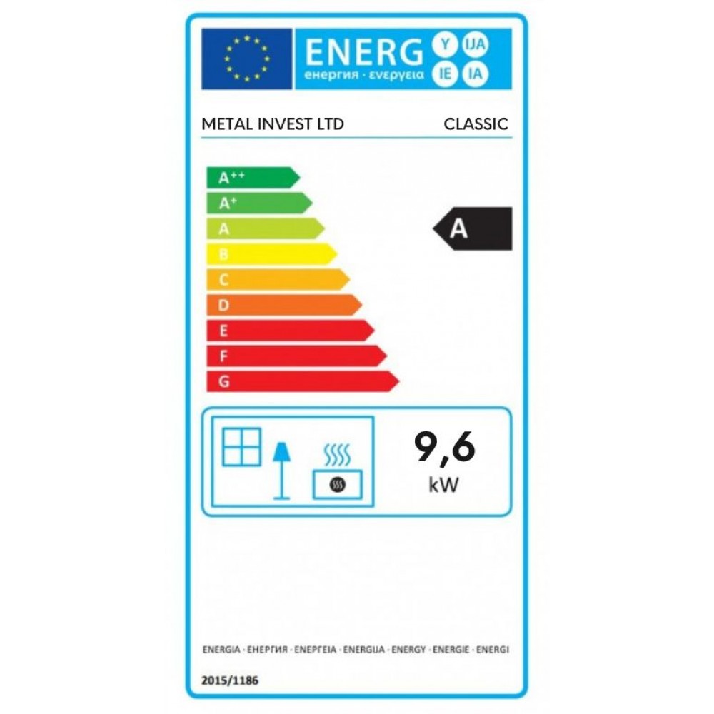 Kachle / Piecka na drevo Metalik s pevnou liatinovou doskou, 9.6 kW | Kachle na drevo / Piecky na drevo | Krbové kachle |