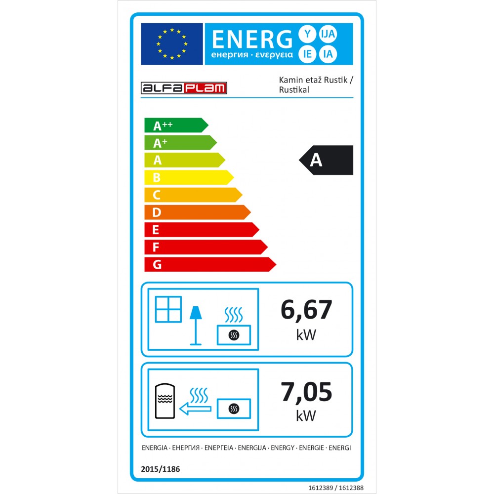 Krbové kachle s teplovodným výmenníkom Alfa Plam Rustikal E, 14kW | Kachle na drevo / Piecky na drevo | Krbové kachle |