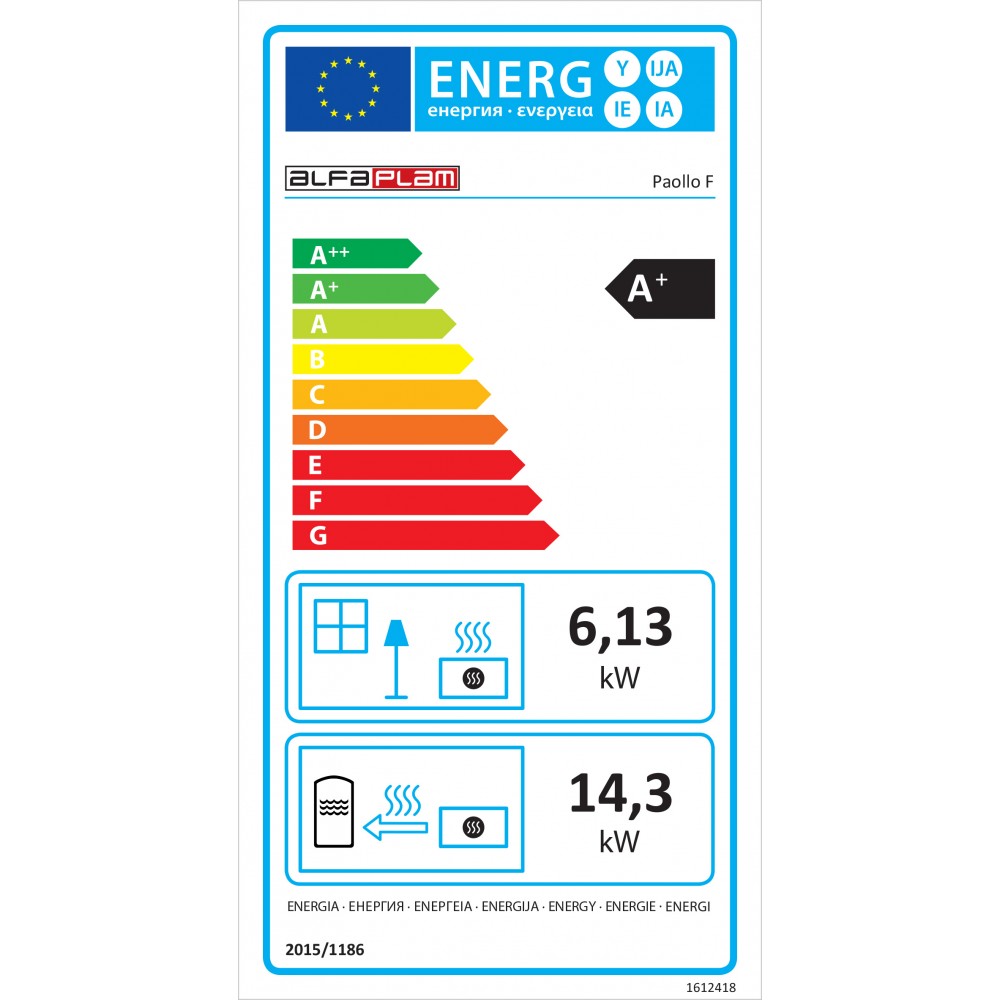 Teplovodné kachle na drevo s rúrou Alfa Plam Paollo F, 20 kW | Teplovodné kachle na drevo | Kachle na drevo |