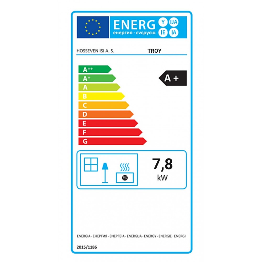 Kachle / Piecka na drevo s rúrou Balkan Energy Troy, 7.8kW | Kachle na drevo / Piecky na drevo | Krbové kachle |