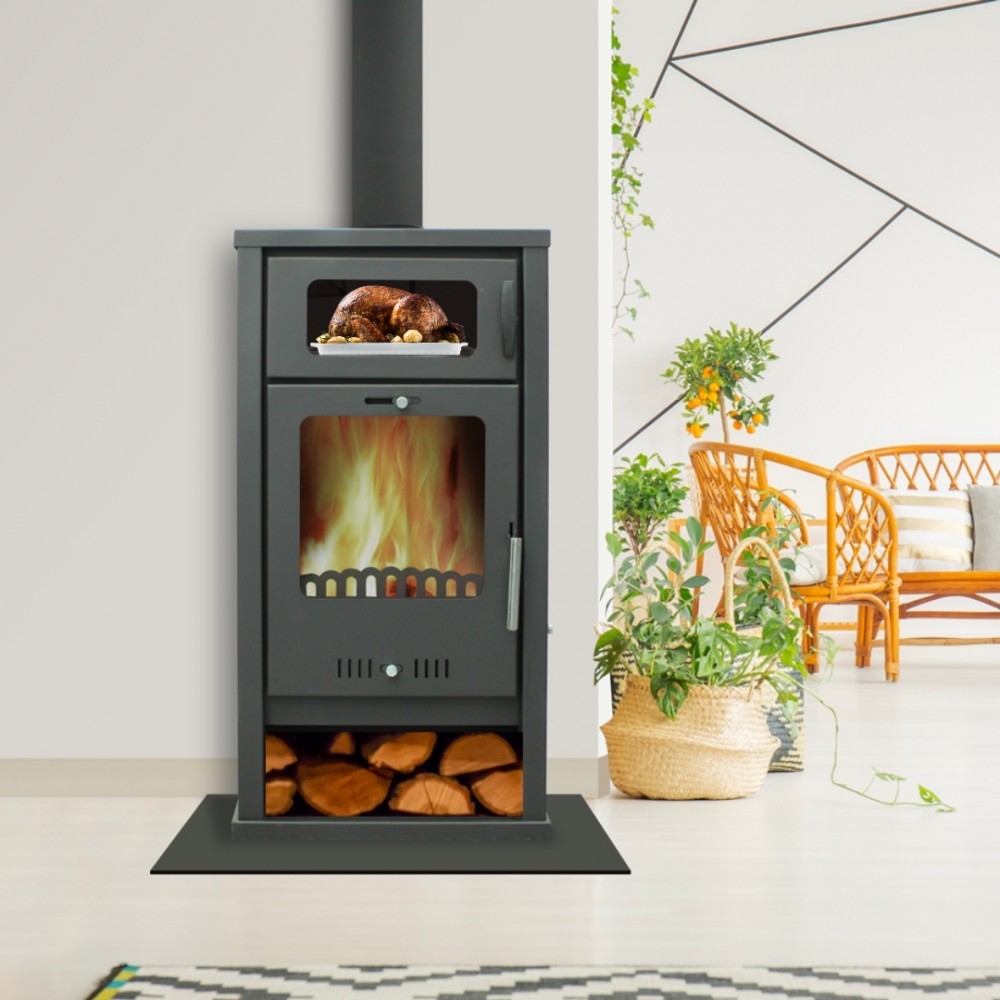 Kachle / Piecka na drevo s rúrou Balkan Energy Troy, 7.8kW | Kachle na drevo / Piecky na drevo | Krbové kachle |