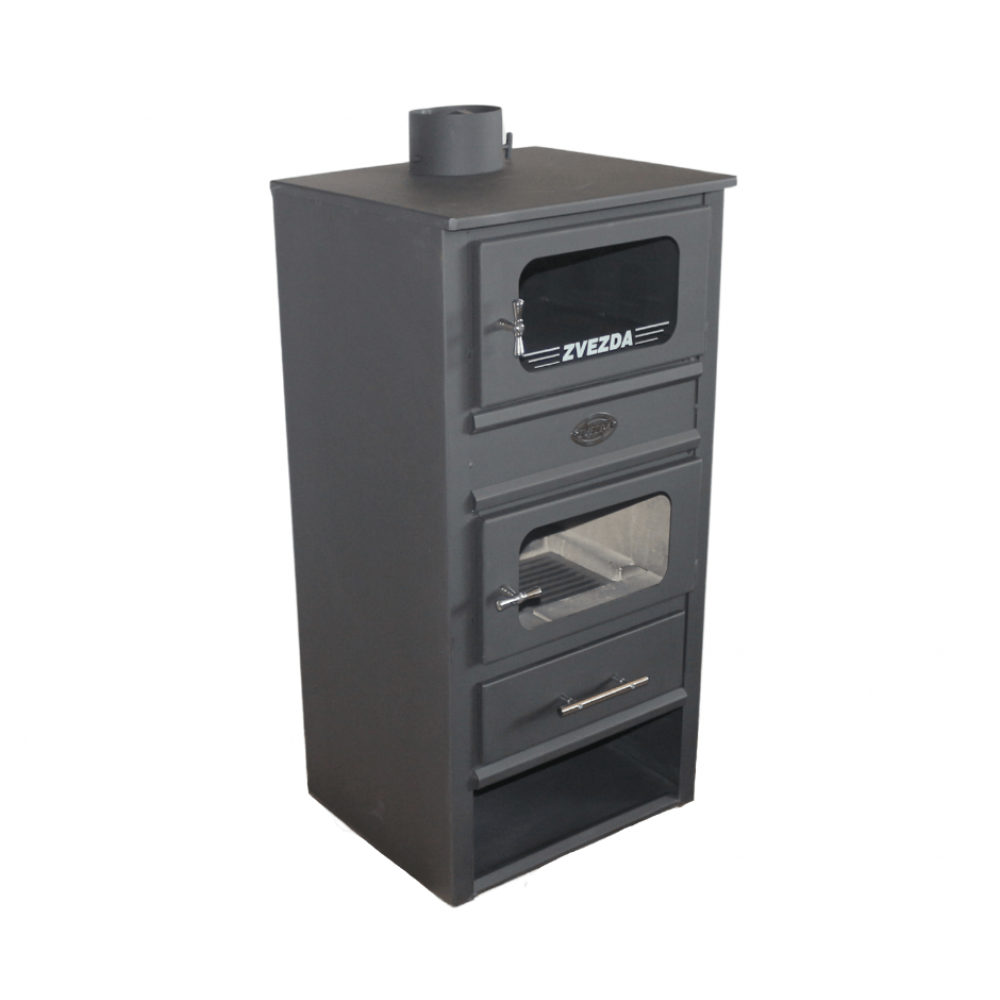Kachle / Piecka na drevo s rúrou Zvezda MF, 10.9kW, Log | Kachle na drevo / Piecky na drevo | Krbové kachle |