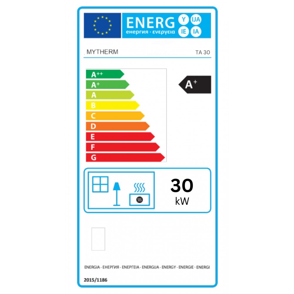 Peletové kachle / Pec na pelety Mytherm Angela TA 30 červená, 30kW | Teplovzdušné peletové kachle | Peletové kachle / Pece na pelety |