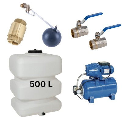 Súprava „Pitná voda 500L“ s nádržou na vodu Mavil (biela, obdĺžniková) a hydrofórnym čerpadlom Speroni - Porovnanie produktov