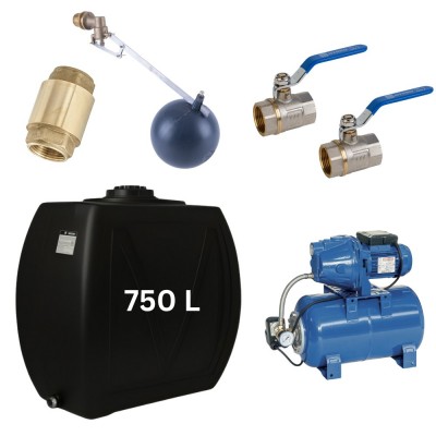 Súprava „Pitná voda 750L“ s nádržou na vodu Narrow Mavil (čierna) a hydrofórnym čerpadlom Speroni - Porovnanie produktov