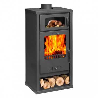 Kachle / Piecka na drevo s rúrou Balkan Energy Troy, 7.8kW - Kachle na drevo / Piecky na drevo