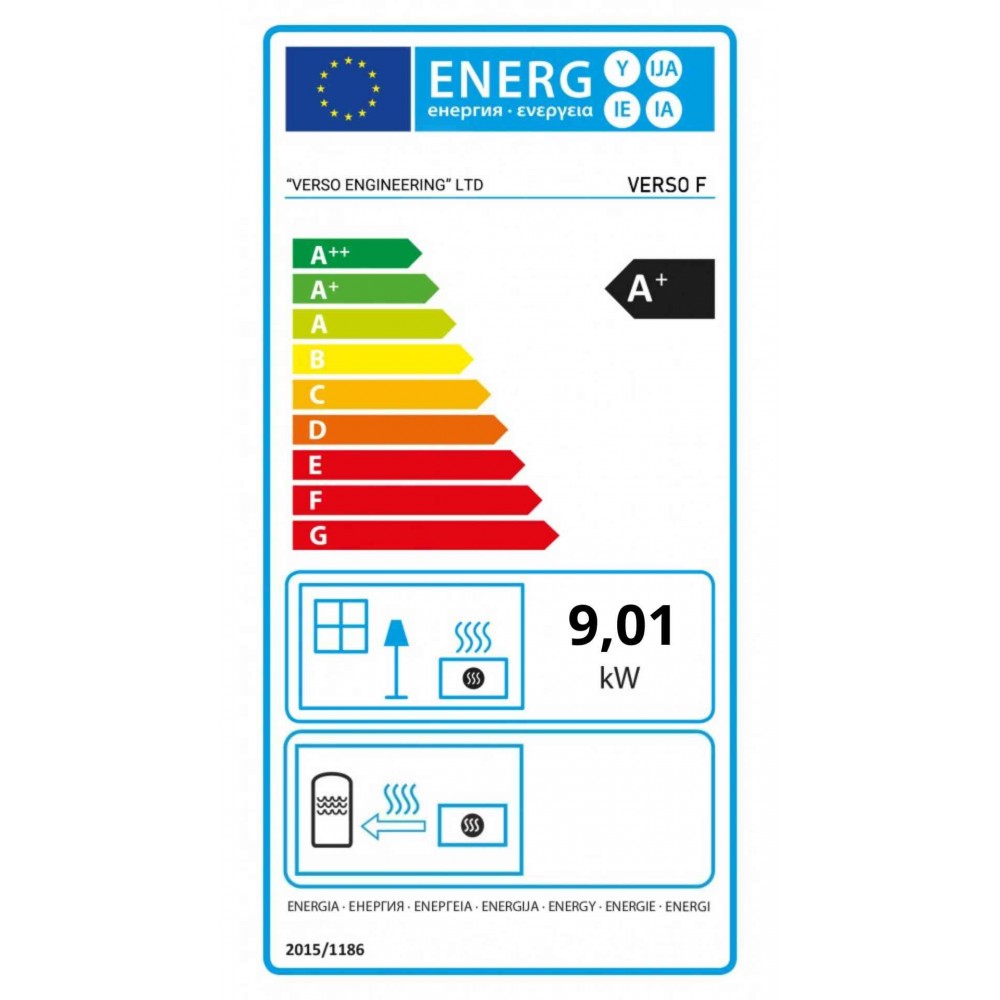 Kachle / Piecka na drevo s rúrou Verso F, 9 kW | Kachle na drevo / Piecky na drevo | Krbové kachle |