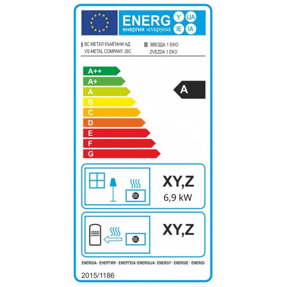 Kachle / Piecka na drevo Zvezda 1 Eko, 6.9kW, Log | Kachle na drevo / Piecky na drevo | Krbové kachle |