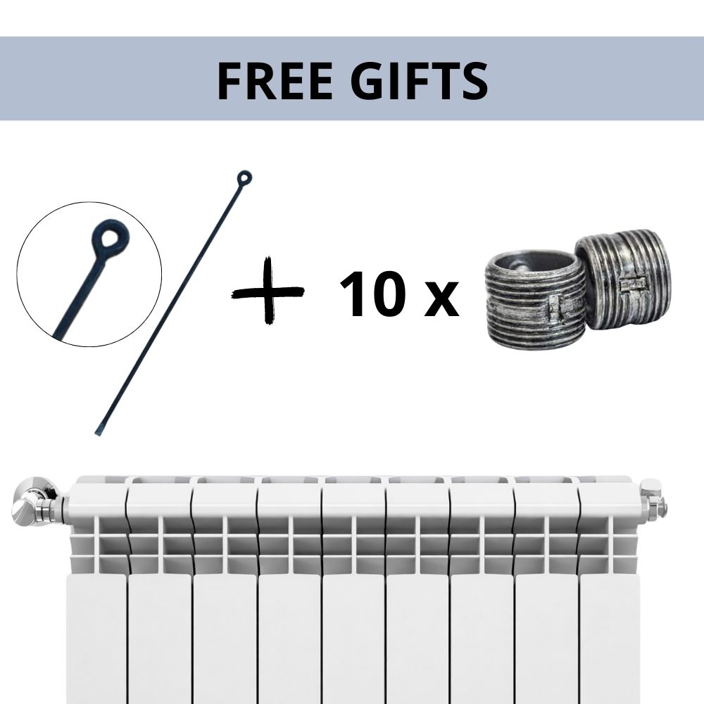 Kompletná sada hliníkových radiátorov Helyos Evo H700, 10 ks x 10 sekcií | Hliníkové radiátory | Radiátory |